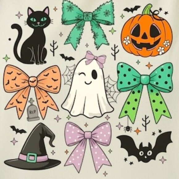 Halloween Shirt, Witch Skeleton Tee, Spooky Ghost Pumpkin Tshirt - Picture 2 of 4